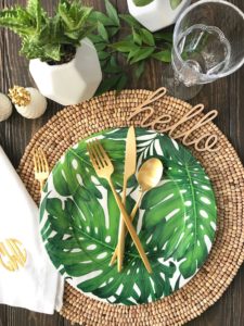 palmiye desenli tabak